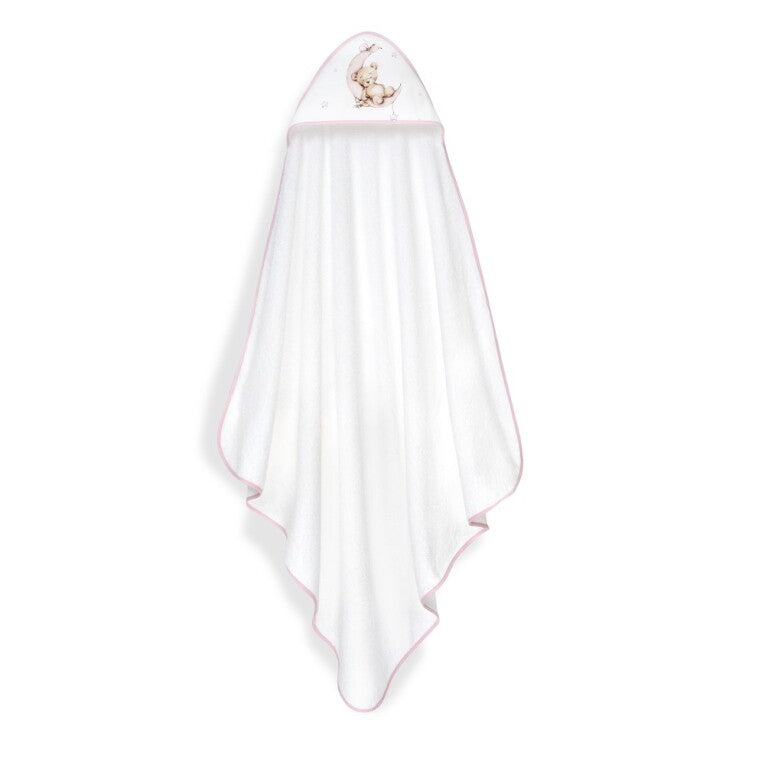 CAPA DE BAÑO Y GORRO OSO LUNA