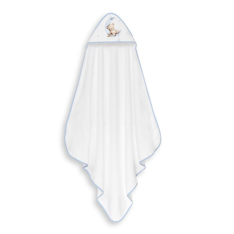 CAPA DE BAÑO Y GORRO OSO LUNA