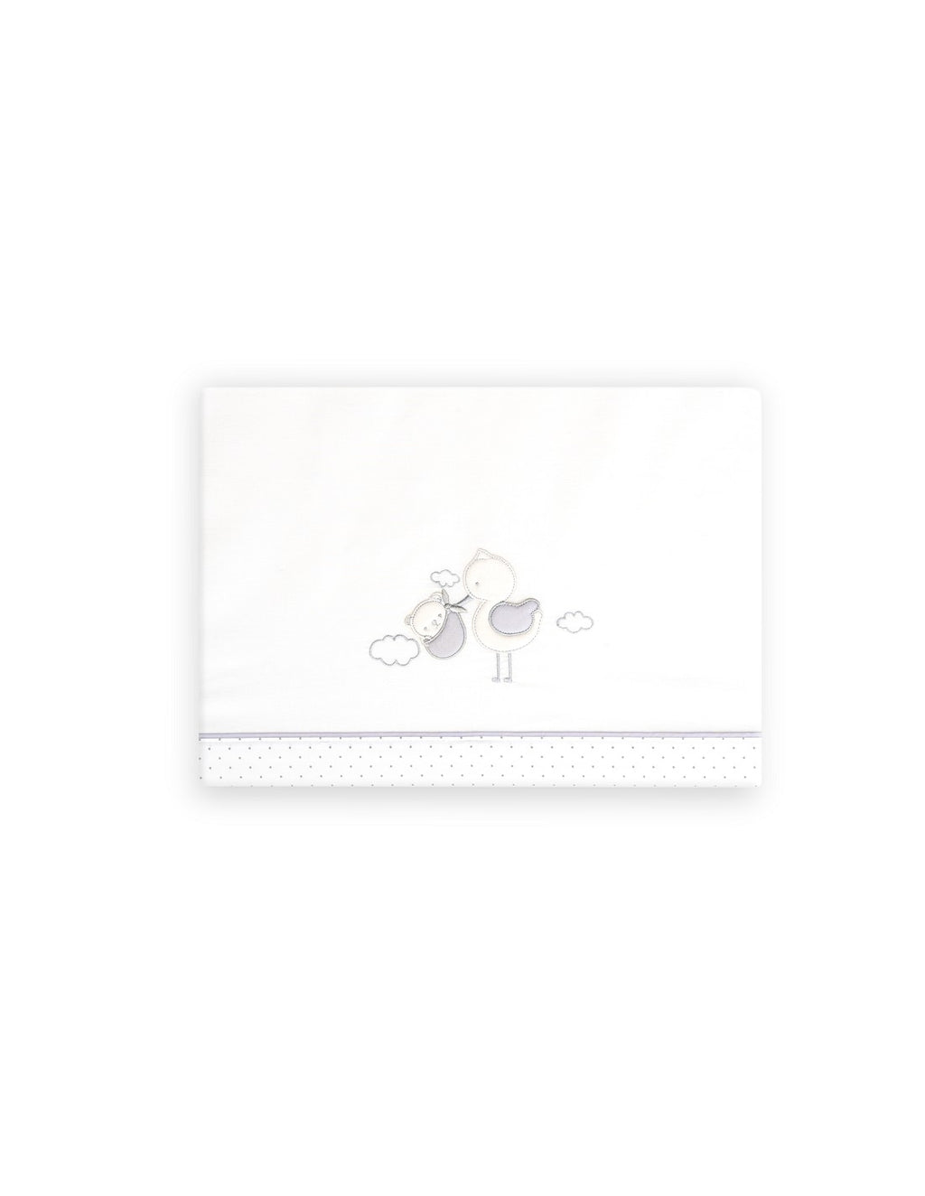 SET DE SABANAS CUNA CIGÜEÑA OSO +CHUPETERO