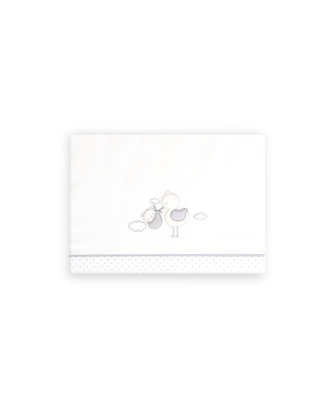 SET DE SABANAS CUNA CIGÜEÑA OSO +CHUPETERO