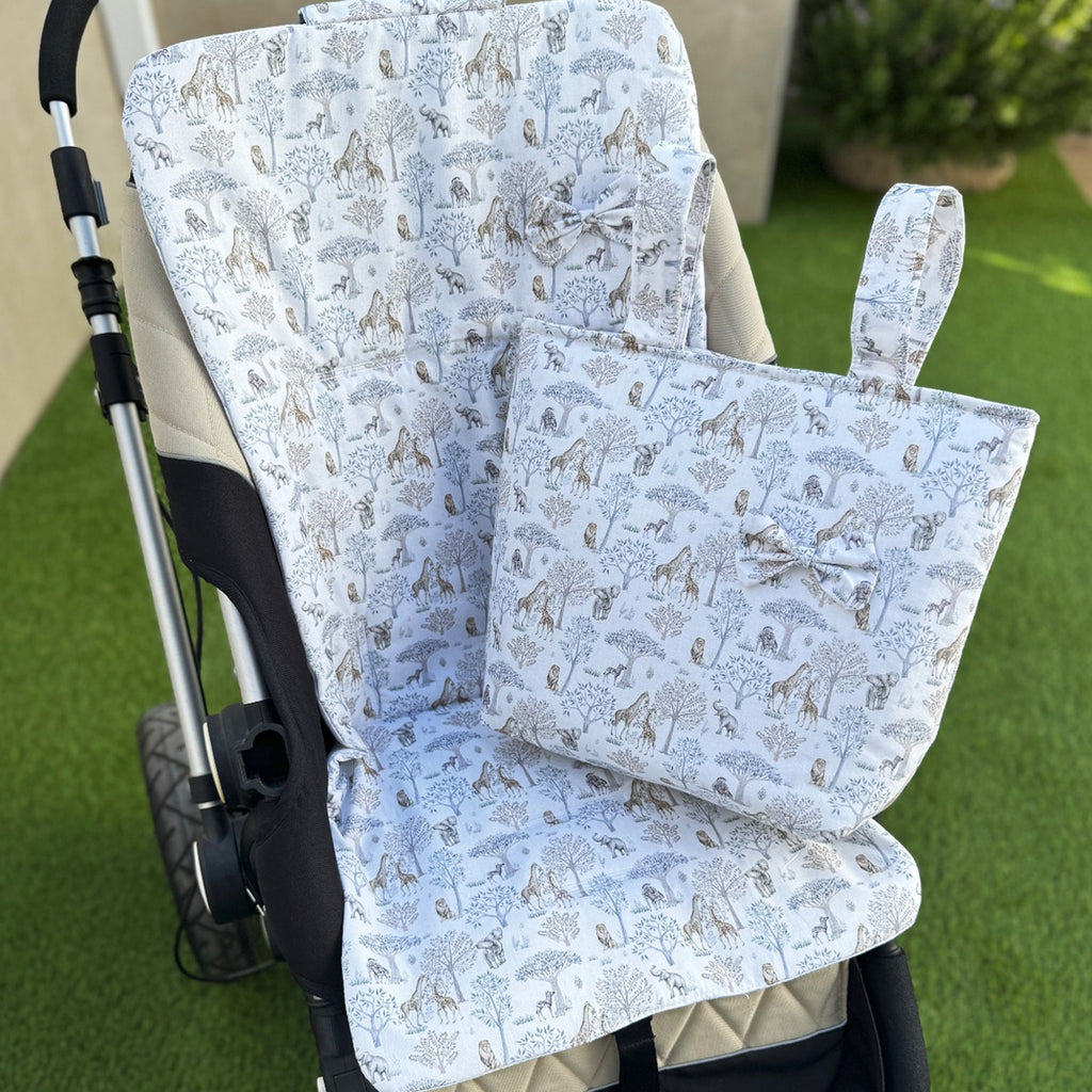 COLCHONETA CARRITO + BOLSO PANERA LUNARES