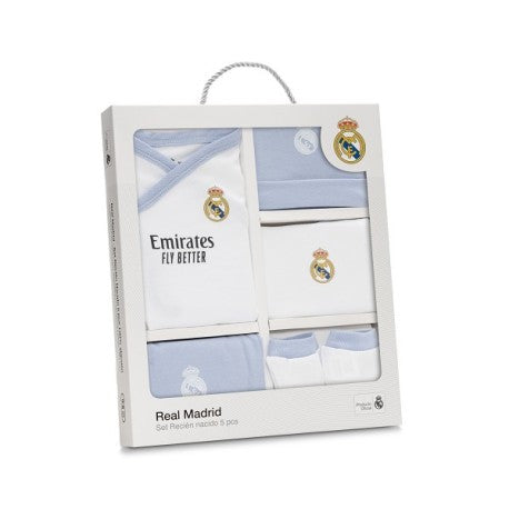 SET DE 5 PIEZAS DEL REAL MADRID AZUL Y ROSA