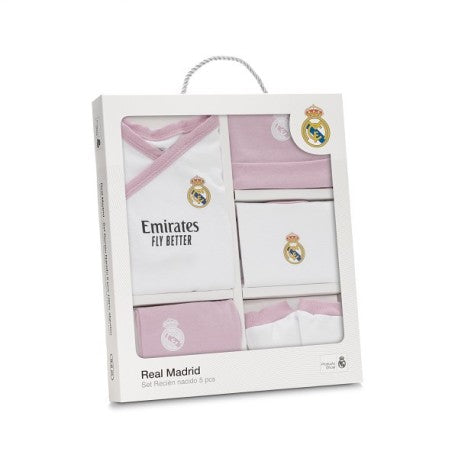 SET DE 5 PIEZAS DEL REAL MADRID AZUL Y ROSA