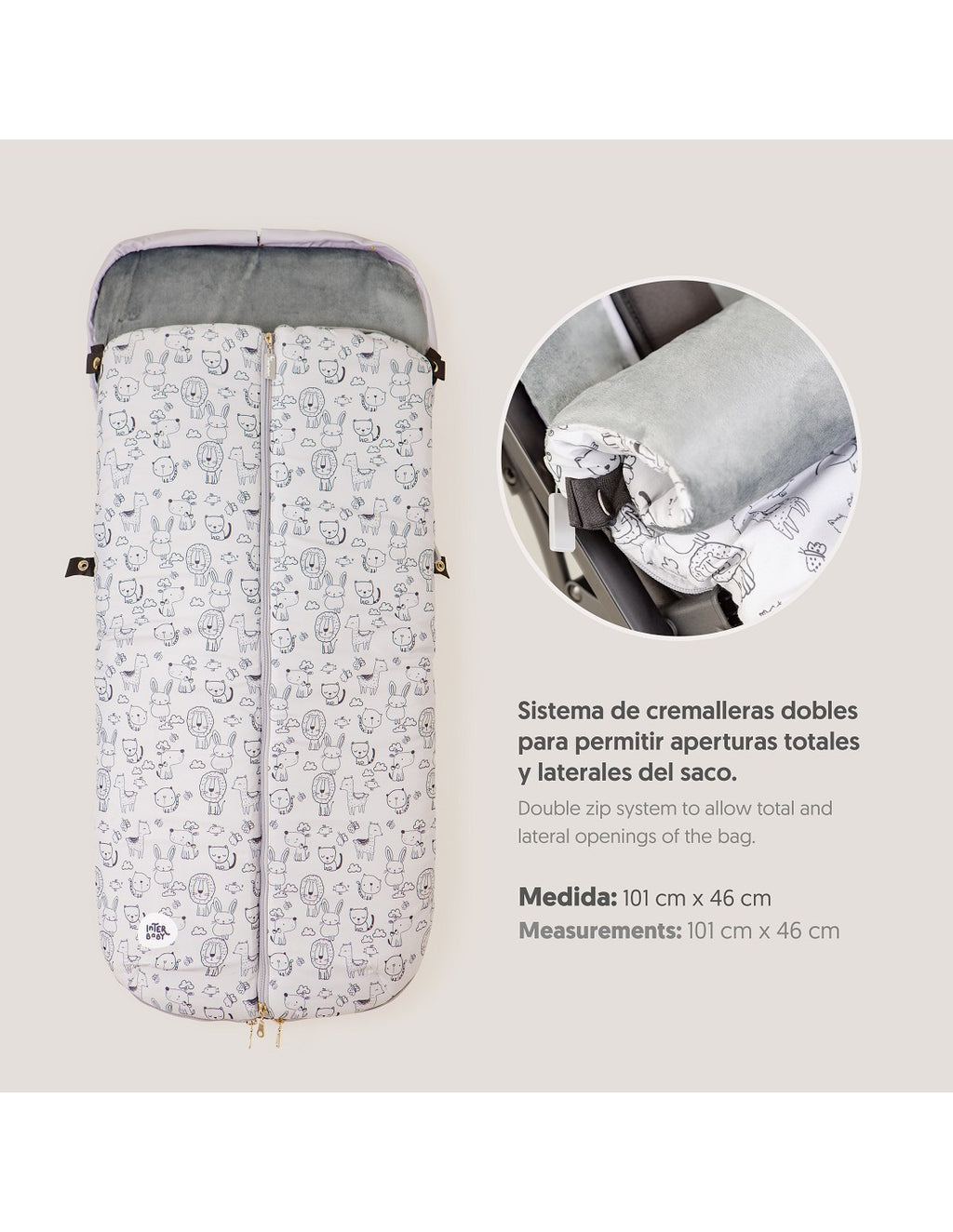 SACO UNIVERSAL DE SILLA DE PASEO INTERBABY ANIMALES