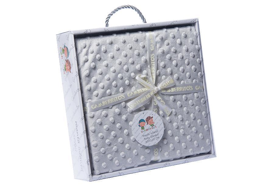 MANTA DE TOPOS PARA BEBE GAMBERRITOS (80X110) — ROSA