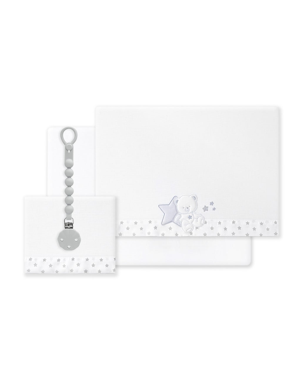 SET DE SABANAS CUNA COLECCIÓN OSITO SENTADO INTERBABY