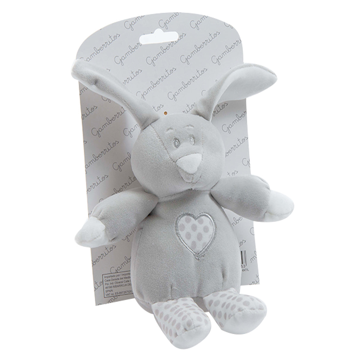MUÑECO SONAJERO PARA BEBE CONEJO GAMBERRITOS