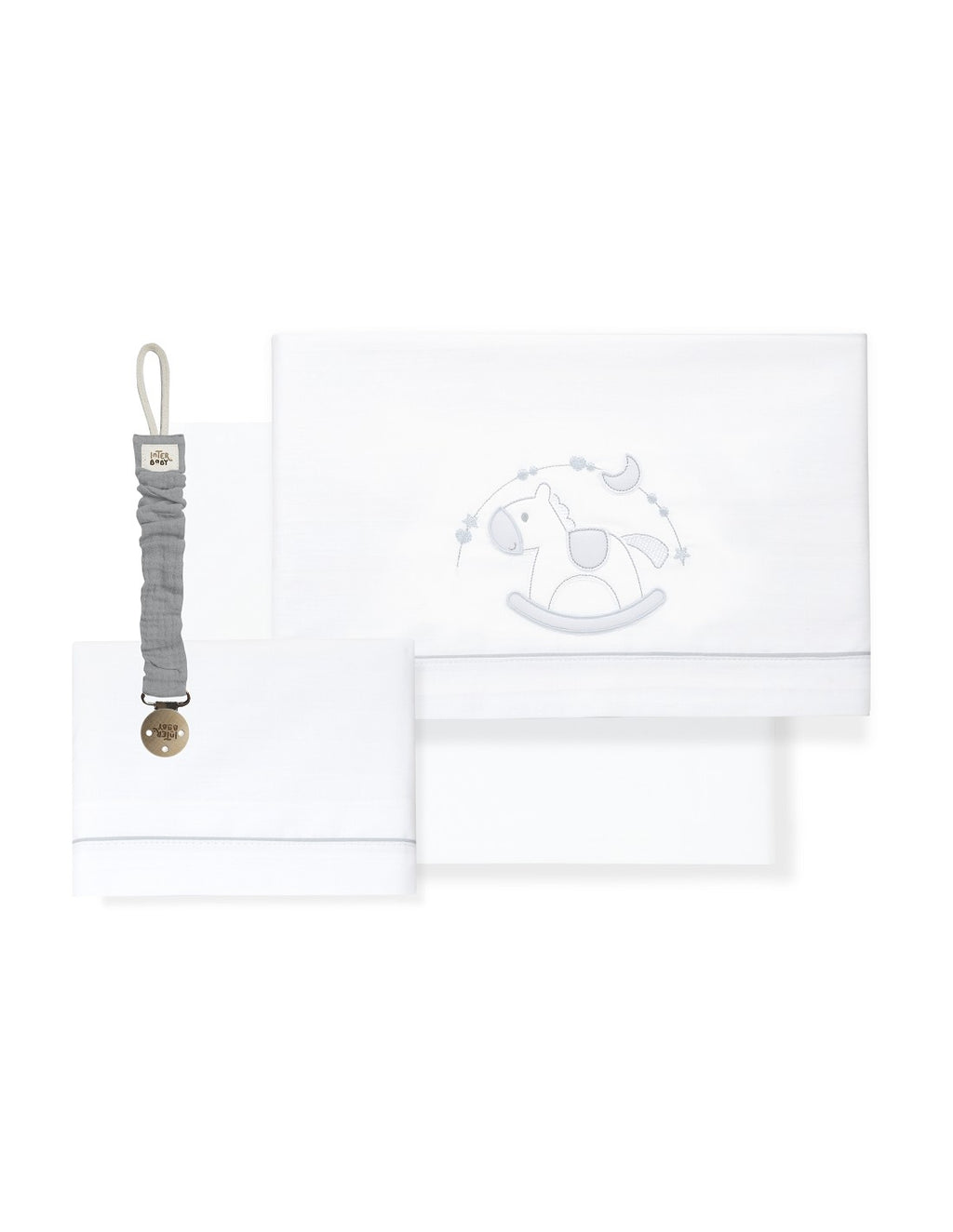 SET DE  SABANAS CUNA CABALLITO+REGALO INTERBABY