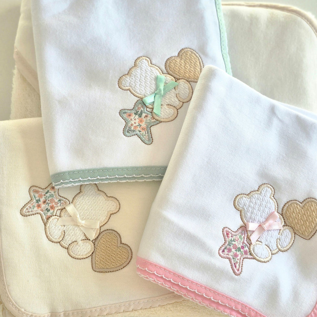 GASAS DE ALGODON PARA BEBE OSO ESTRELLA (70X60)