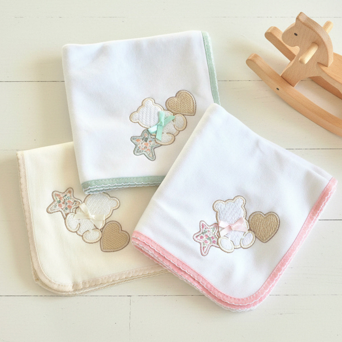 GASAS DE ALGODON PARA BEBE OSO ESTRELLA (70X60)