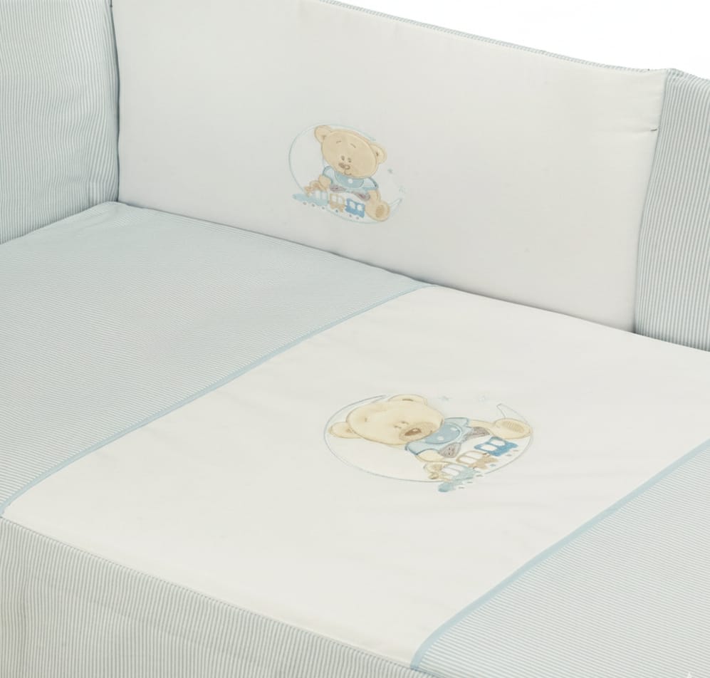 SET DE 2 PIEZAS FUNDA NORDICA Y CHICHONERA OSO LUNA. GAMBERRITOS