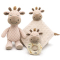 SET DE REGALO MUÑECO SONAJERO Y DOUDOU JIRAFA COLECCIÓN SAVANNA INTERBABY