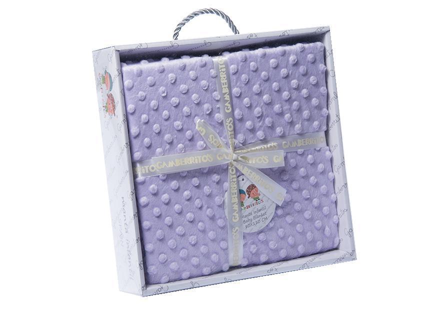 MANTA DE TOPOS PARA BEBE GAMBERRITOS (80X110) — ROSA