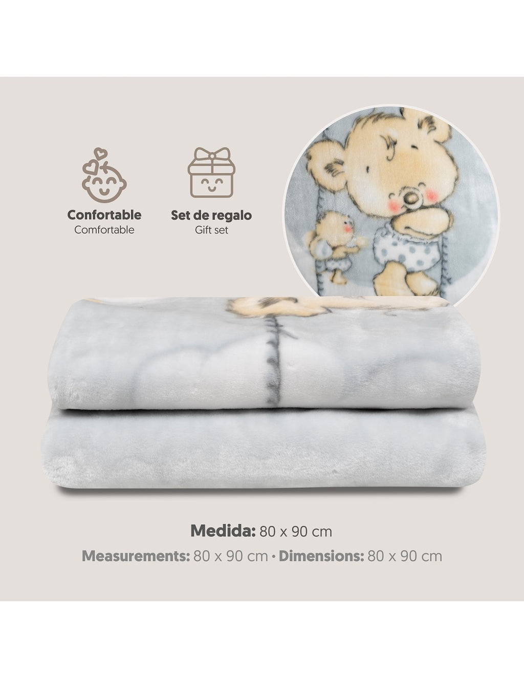 MANTA SACO OSO LUNA. INTERBABY