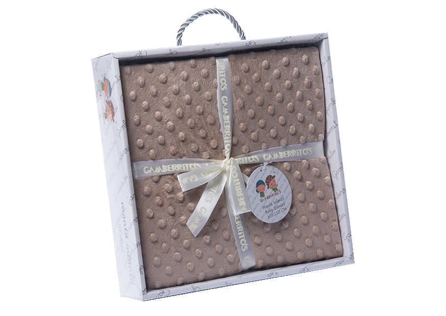 MANTA DE TOPOS PARA BEBE GAMBERRITOS (80X110) — ROSA