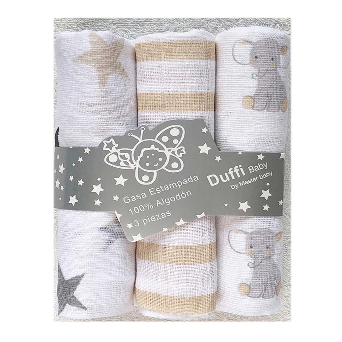 PACK DE 3 GASAS  DUFFI