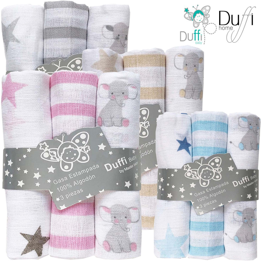 PACK DE 3 GASAS  DUFFI