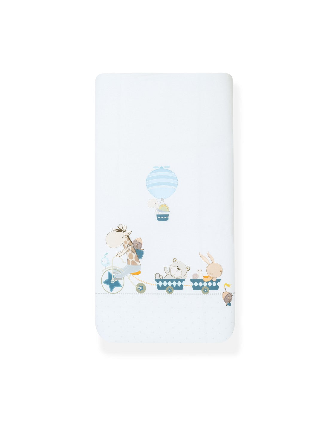SET DE 2 PIEZAS FUNDA NORDICA Y CHICHONERA JIRAFA EN BICICLETA