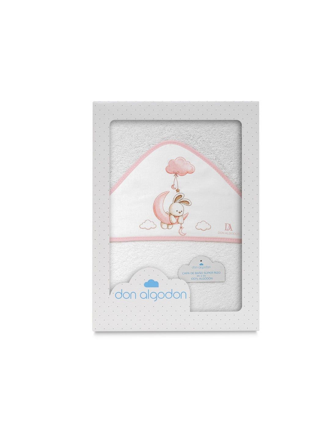 CAPA DE BAÑO CONEJO NUBES DON ALGODÓN