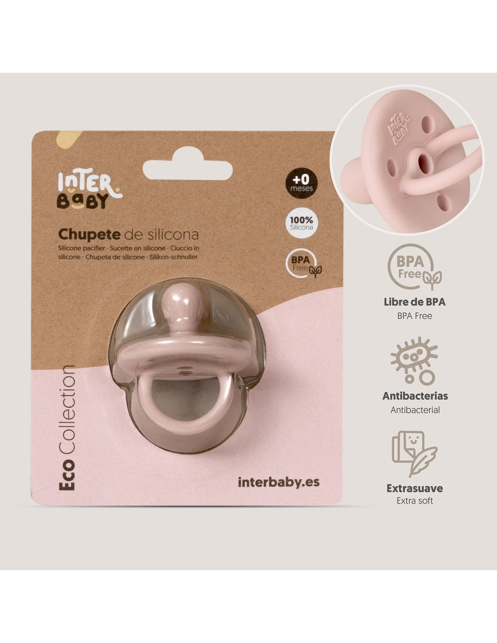 CHUPETE DE SILICONA PARA BEBE. INTERBABY