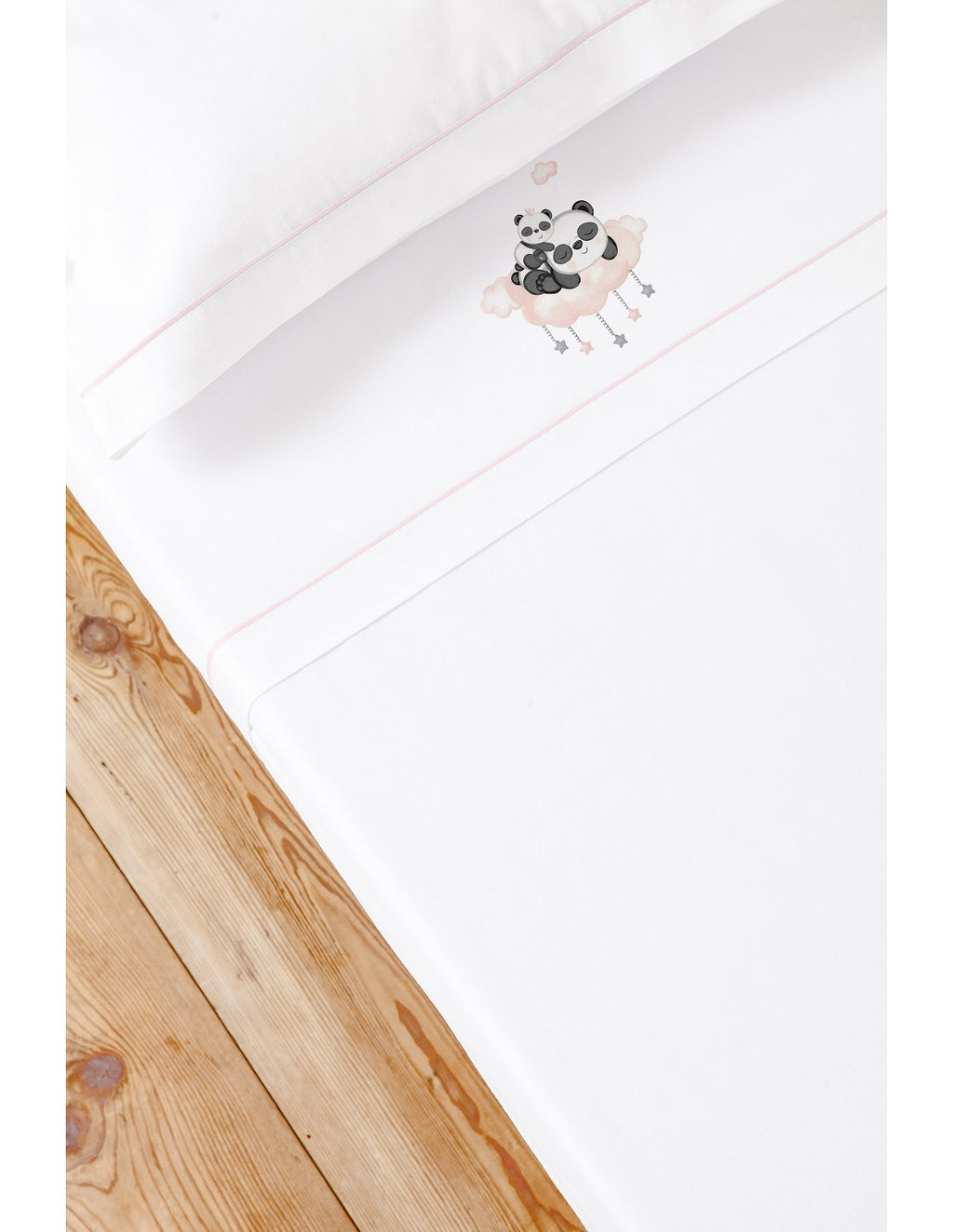 SET DE SABANAS CUNA PANDA NUBE DON ALGODÓN
