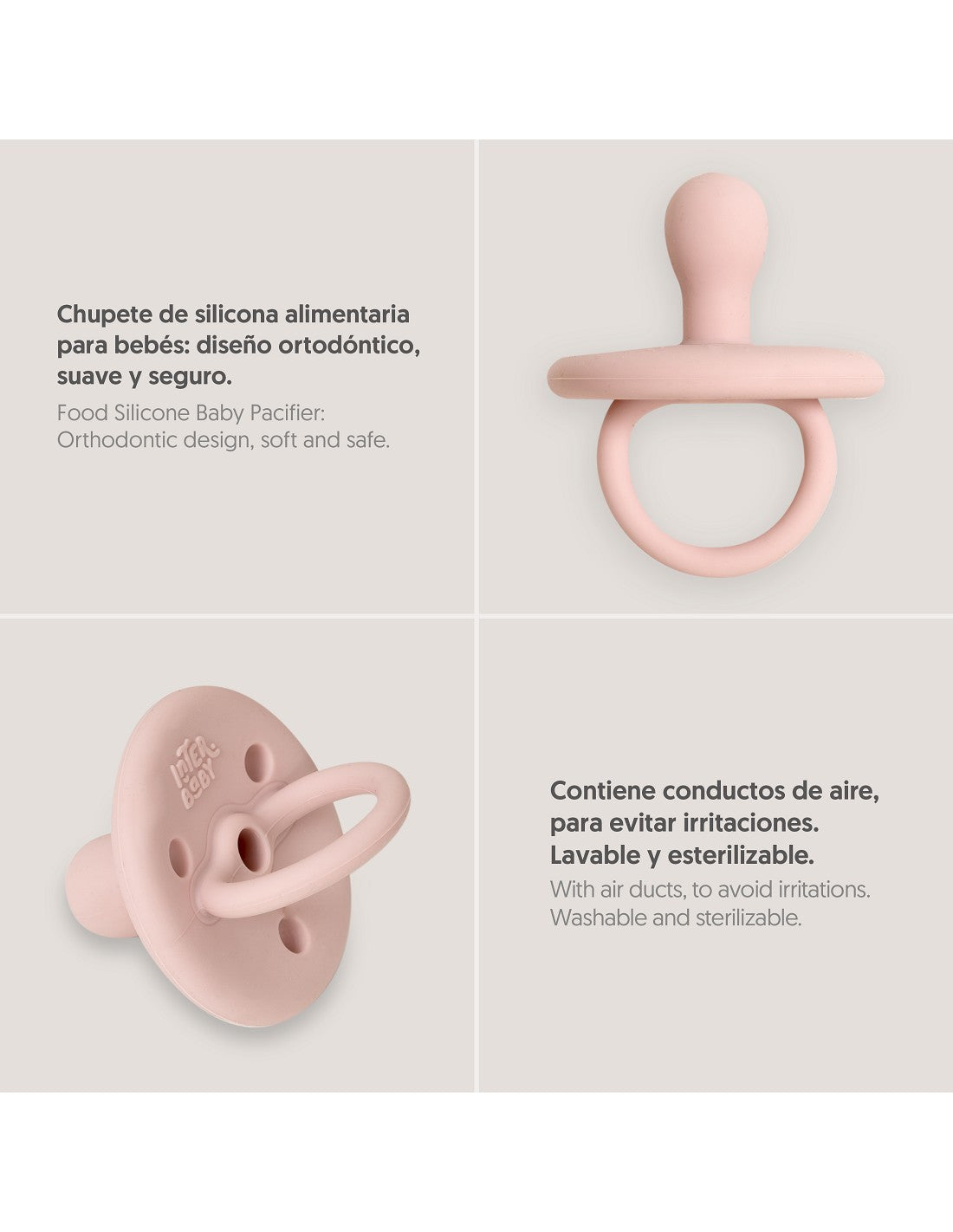 CHUPETE DE SILICONA PARA BEBE. INTERBABY