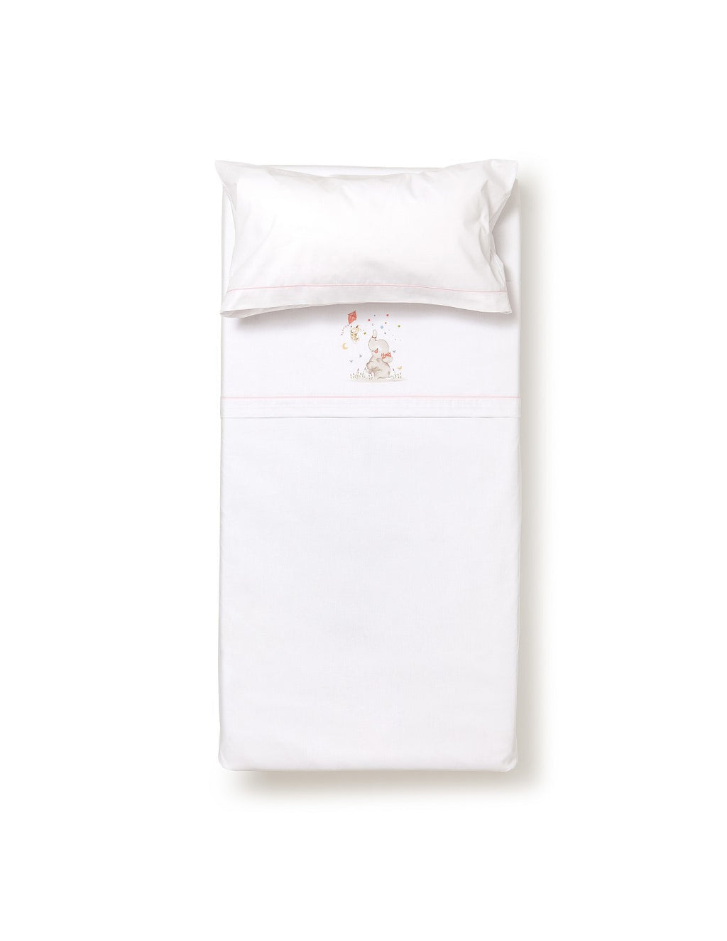 SET DE SABANAS  CUNA ELEFANTE +CHUPETERO INTERBABY