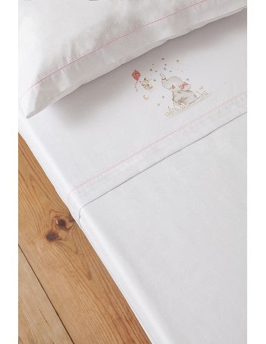 SET DE SABANAS  CUNA ELEFANTE +CHUPETERO INTERBABY