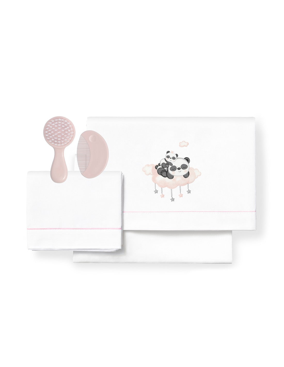 SET DE SABANAS CUNA PANDA NUBE DON ALGODÓN