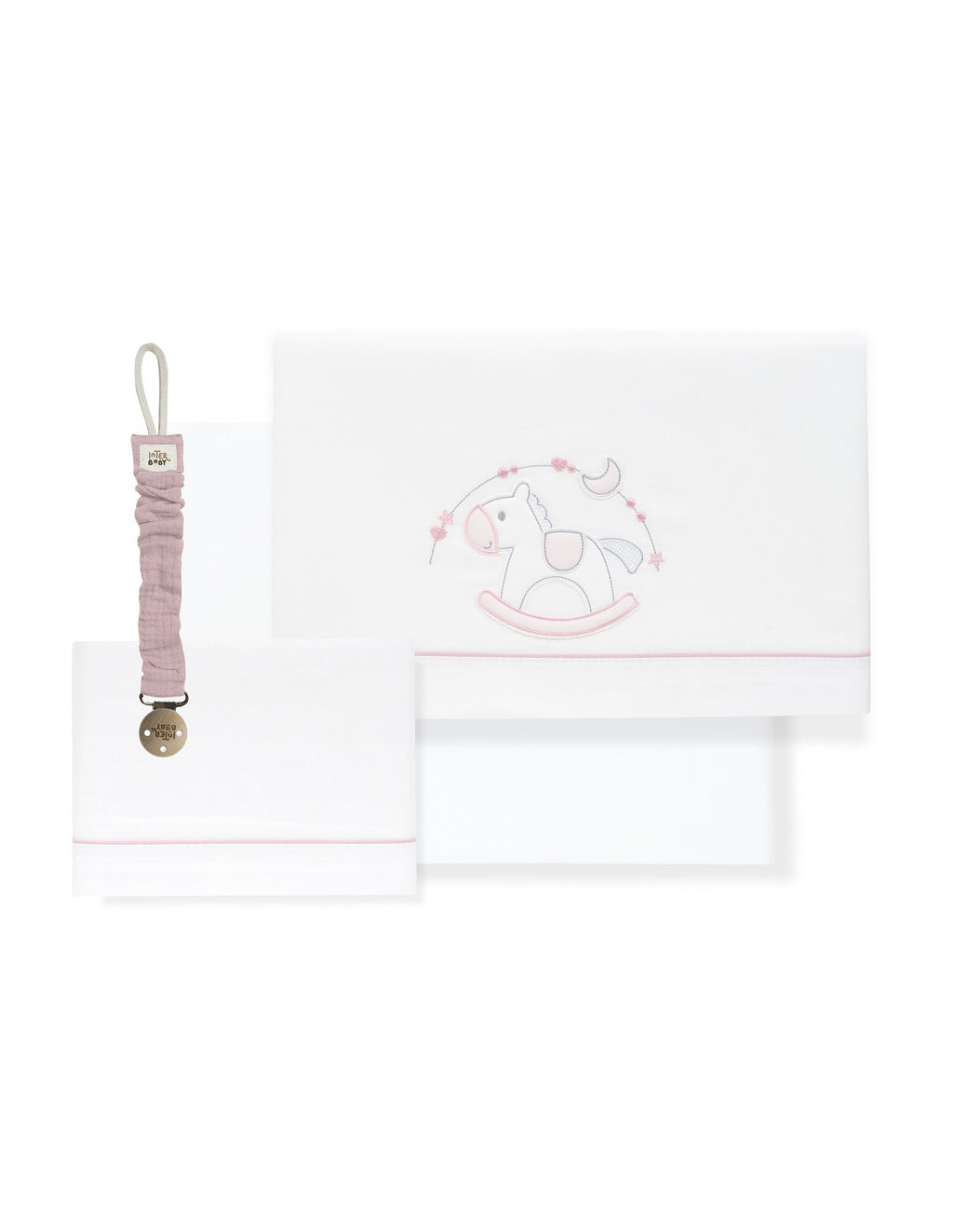 SET DE  SABANAS CUNA CABALLITO+REGALO INTERBABY
