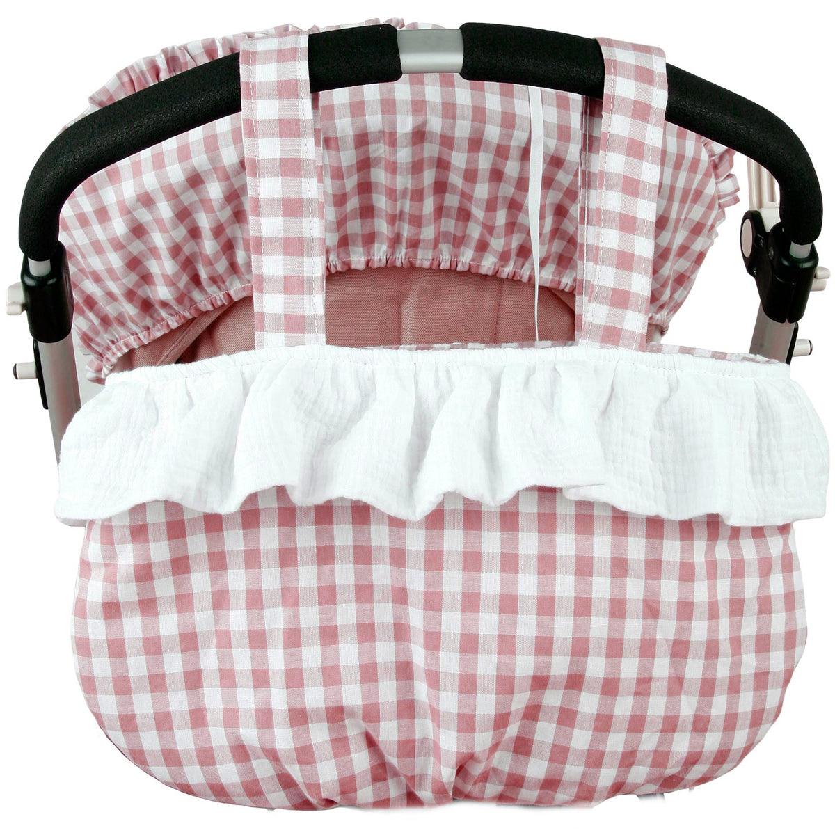 BOLSO BOMBONERA MUSELINA CUADRO. ANDU MODIN (24X39)