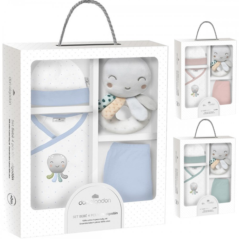 SET DE 4 PIEZAS RECIEN NACIDO PULPO INTERBABY