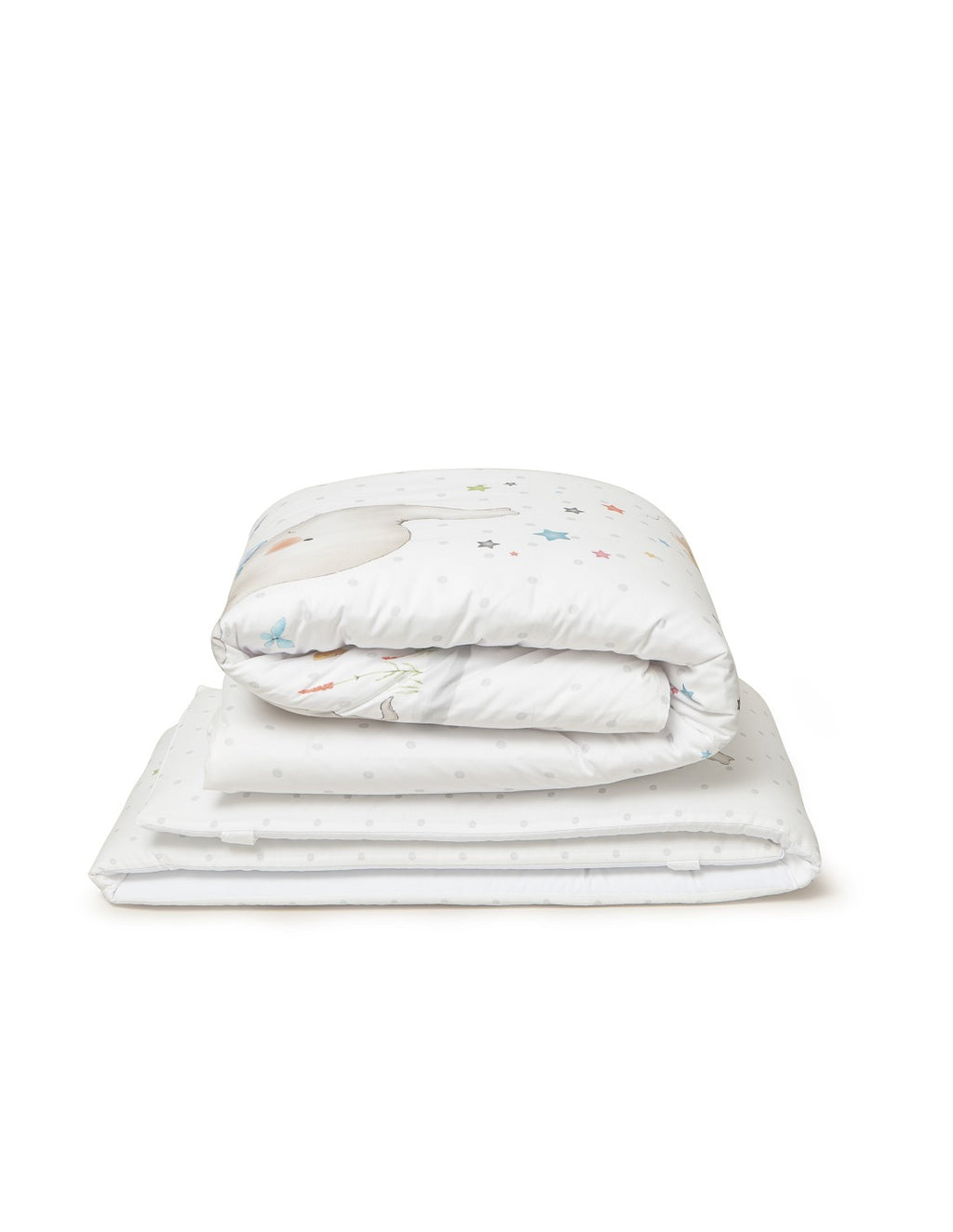 SET DE  2 PIEZAS FUNDA NORDICA Y CHICHONERA ELEFANTE INTERBABY