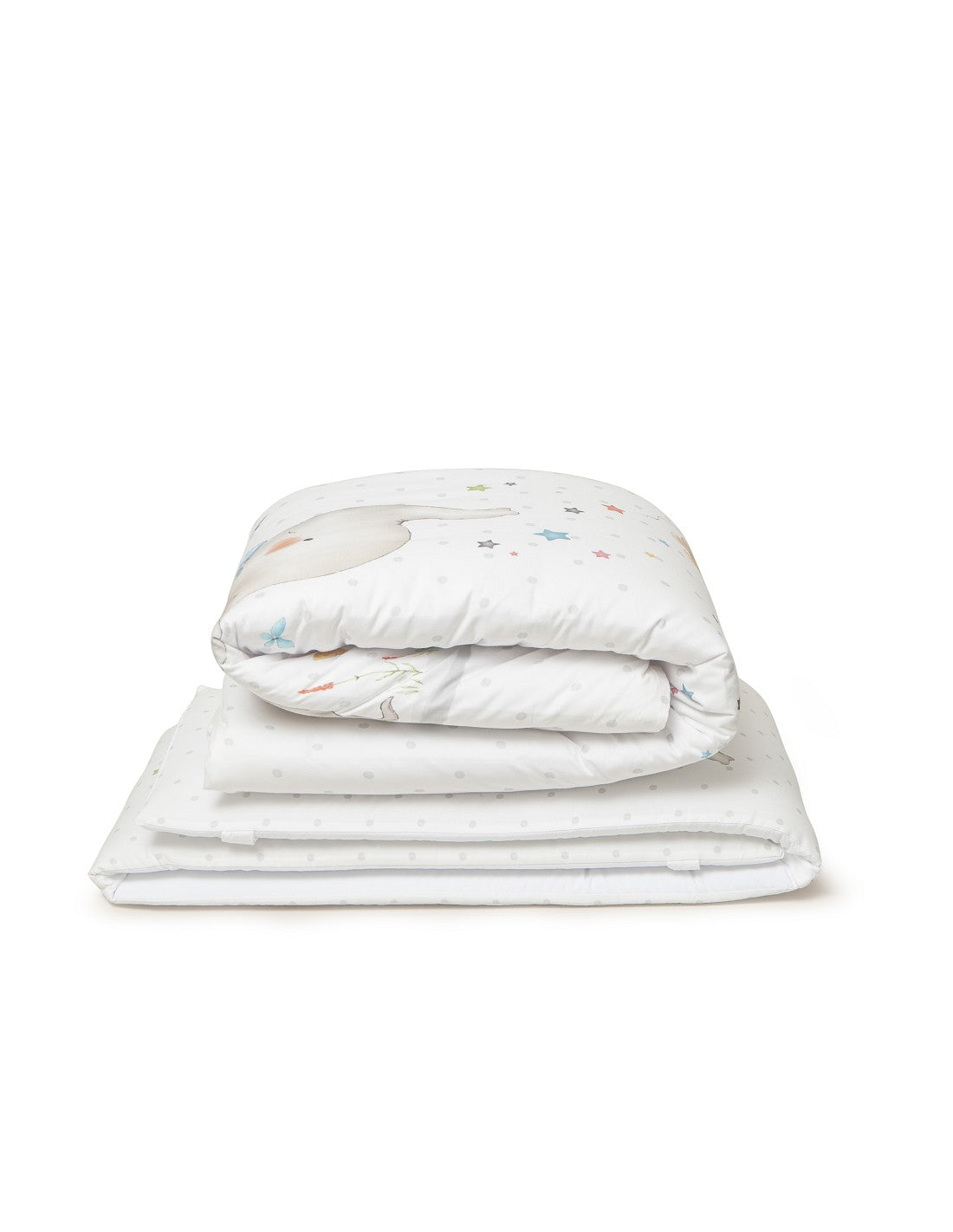 SET DE  2 PIEZAS FUNDA NORDICA Y CHICHONERA ELEFANTE INTERBABY
