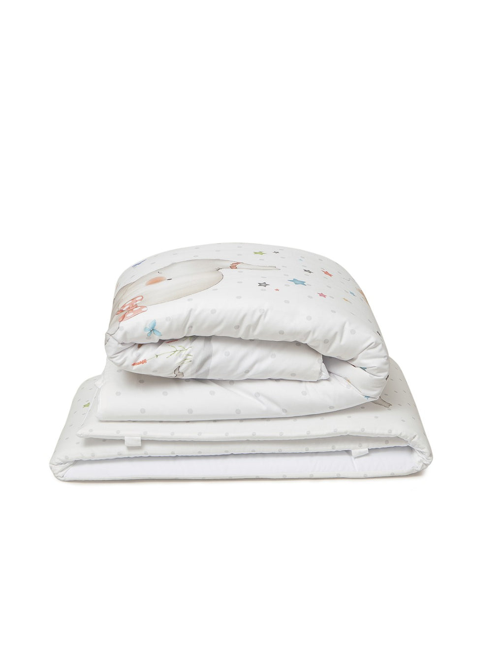 SET DE  2 PIEZAS FUNDA NORDICA Y CHICHONERA ELEFANTE INTERBABY
