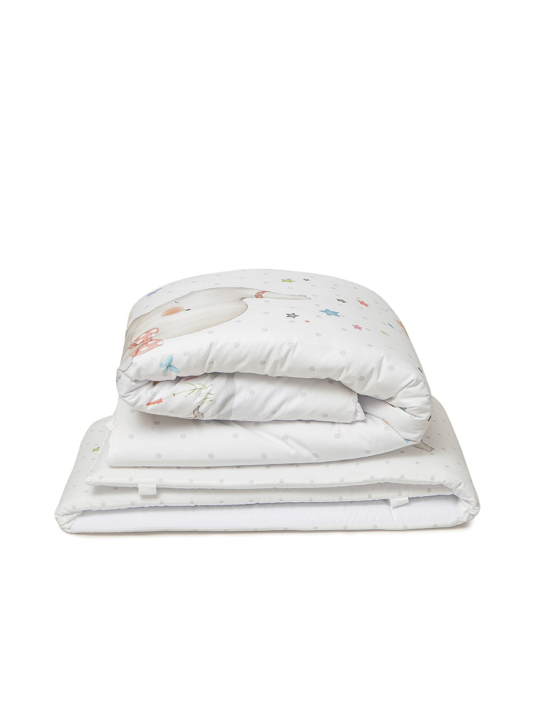 SET DE  2 PIEZAS FUNDA NORDICA Y CHICHONERA ELEFANTE INTERBABY