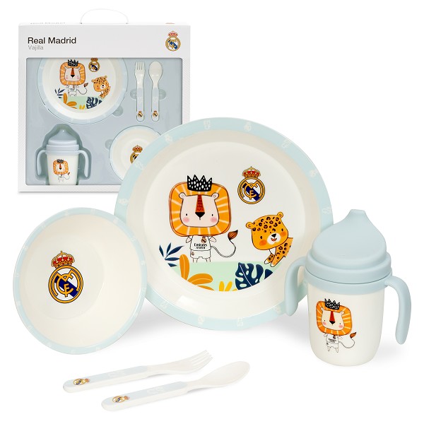 SET DE VAJILLA DE 5 PIEZAS DEL REAL MADRID