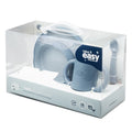 SET DE VAJILLA 4 PIEZAS APRENDIZAJE AZUL, ROSA O VERDE. INTERBABY