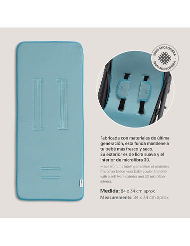 COLCHONETA + PROTECTORES. LISO VERDE. INTERBABY