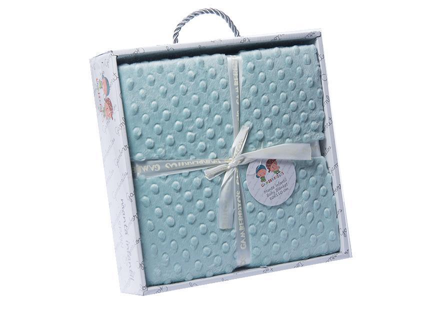 MANTA DE TOPOS PARA BEBE GAMBERRITOS (80X110) — ROSA