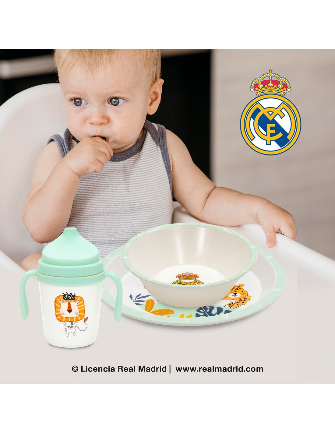 SET DE VAJILLA DE 5 PIEZAS DEL REAL MADRID