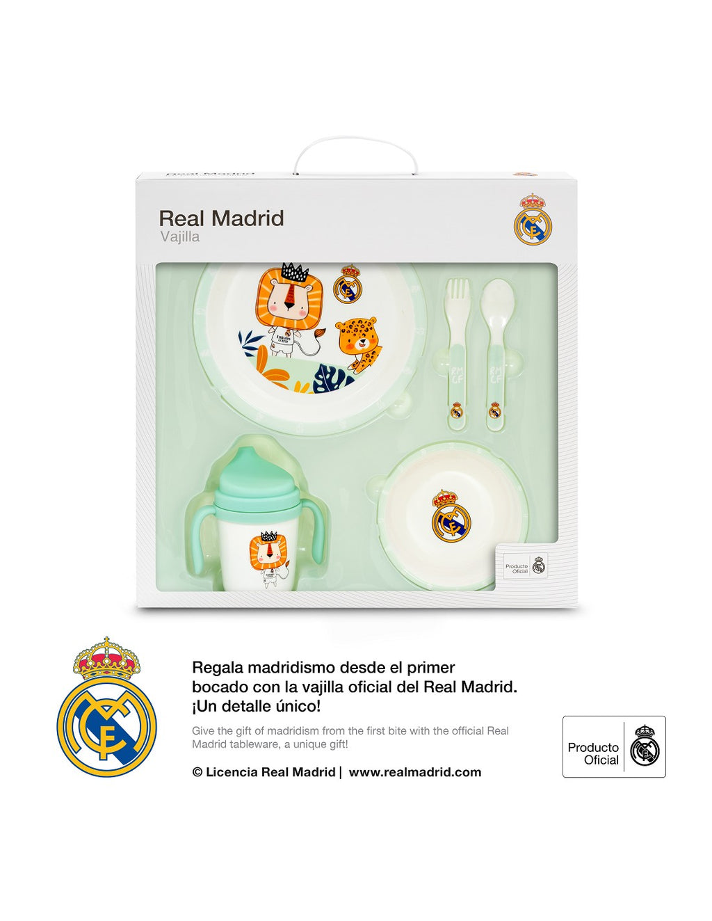 SET DE VAJILLA DE 5 PIEZAS DEL REAL MADRID