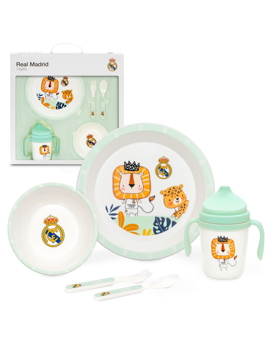SET DE VAJILLA DE 5 PIEZAS DEL REAL MADRID