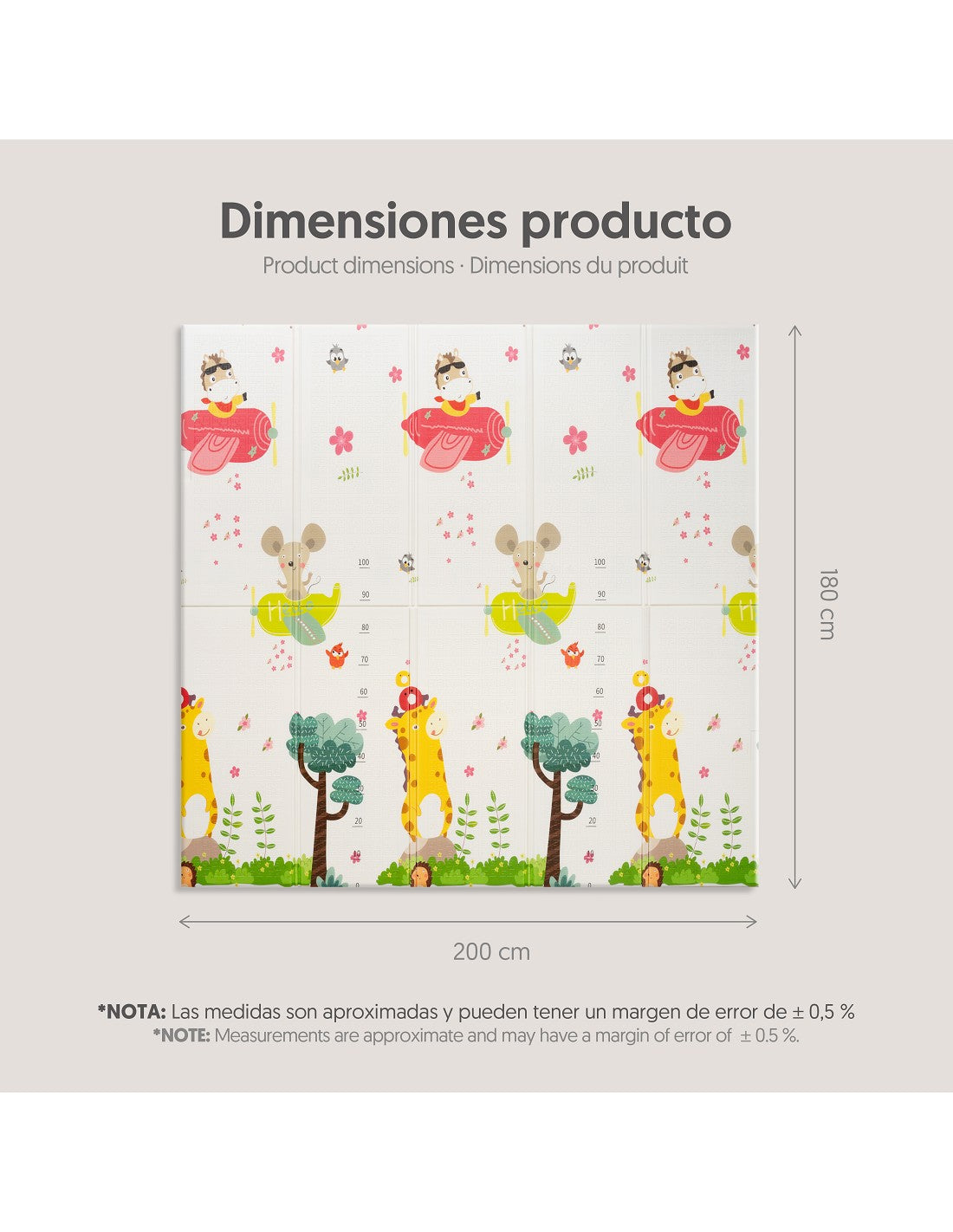 ALFOMBRA COLCHONETA DE GATEO INFANTIL SELVA. INTERBABY AFL12