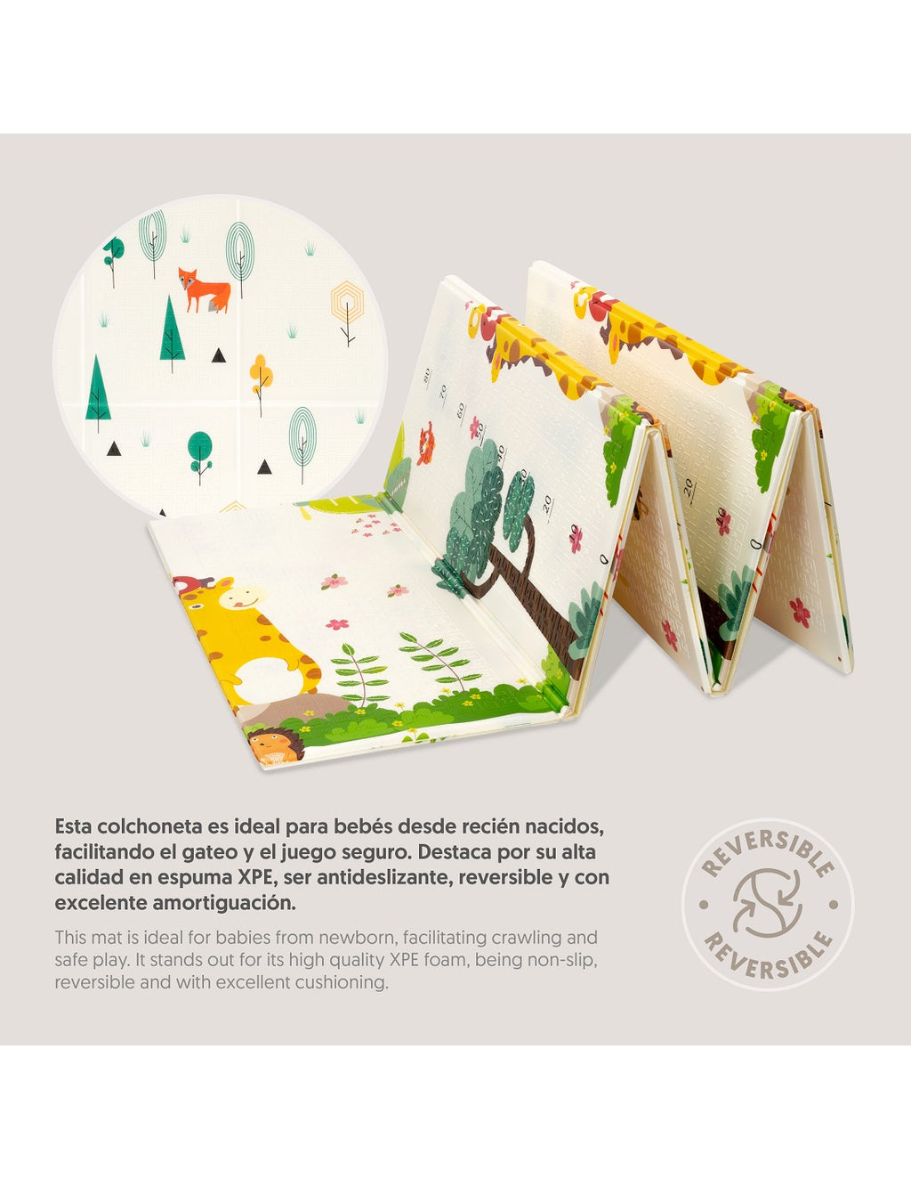 ALFOMBRA COLCHONETA DE GATEO INFANTIL SELVA. INTERBABY AFL12