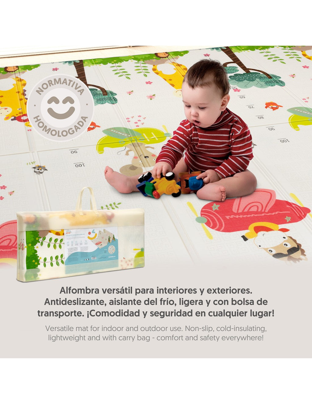 ALFOMBRA COLCHONETA DE GATEO INFANTIL SELVA. INTERBABY AFL12