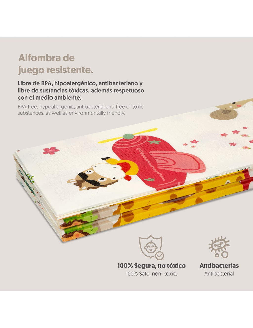 ALFOMBRA COLCHONETA DE GATEO INFANTIL SELVA. INTERBABY AFL12