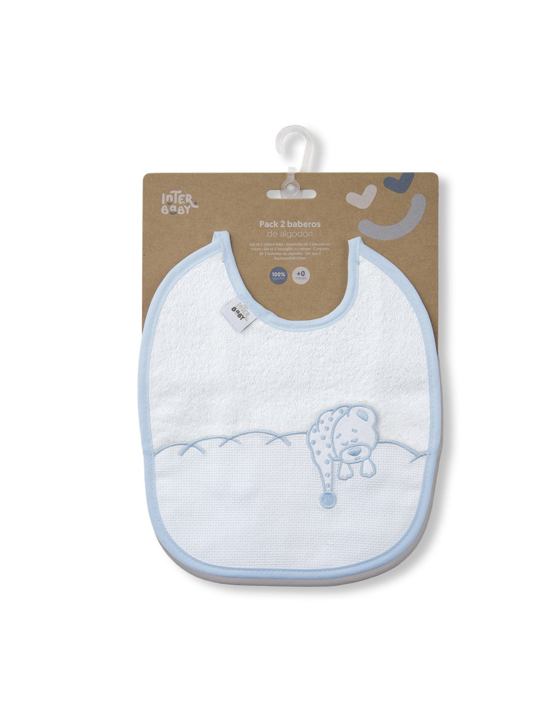 BABEROS OSO LUNA PACK DE 2  INTERBABY