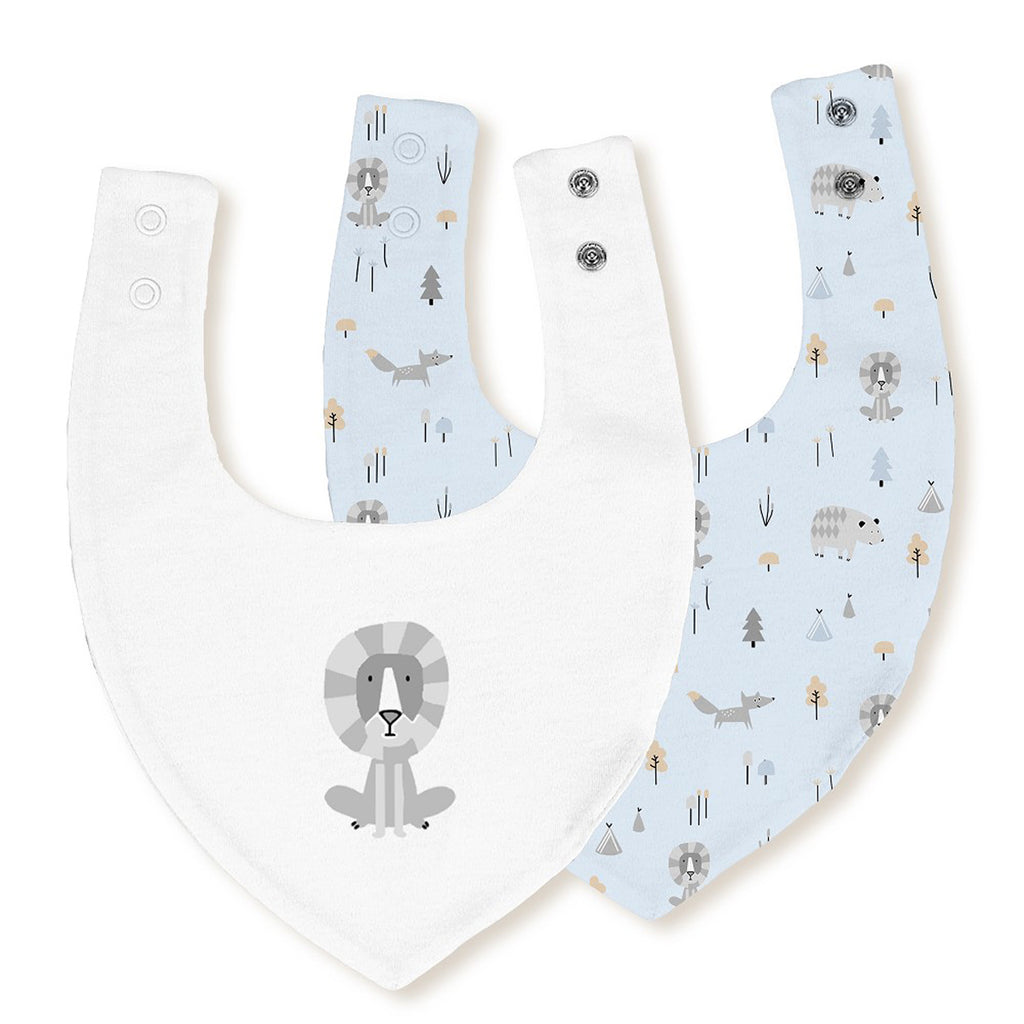 BABEROS BANDANA PACK DE 2 BAMBU FOX INTERBABY (20X30)