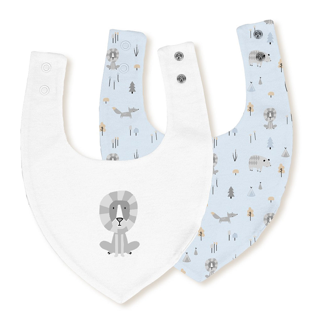 BABEROS BANDANA PACK DE 2 BAMBU FOX INTERBABY (20X30)